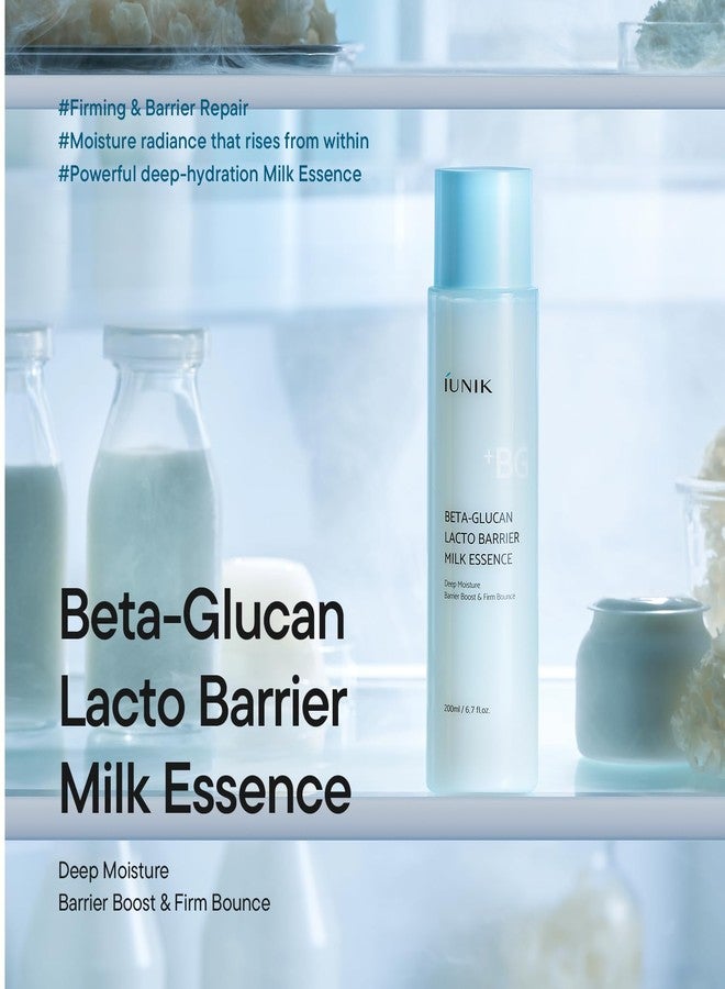 IUNIK Beta-Glucan Barrier Milk Essence, Hydrating & Barrier Care for Sensitive Dry Skin, Lightweight Daily Essence, 200ml / 6.7 fl oz - Image 2